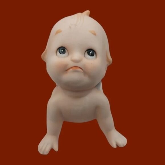 Lefton kewpie vtg set of 3 porcelain babies - Picture 3 of 8